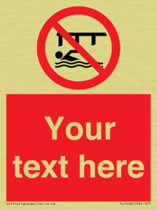 Custom Do not swim in the vicinity of piers